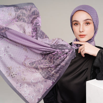 Shafira Isfana Printed Scarf | Hijab Kerudung Segi Empat Motif