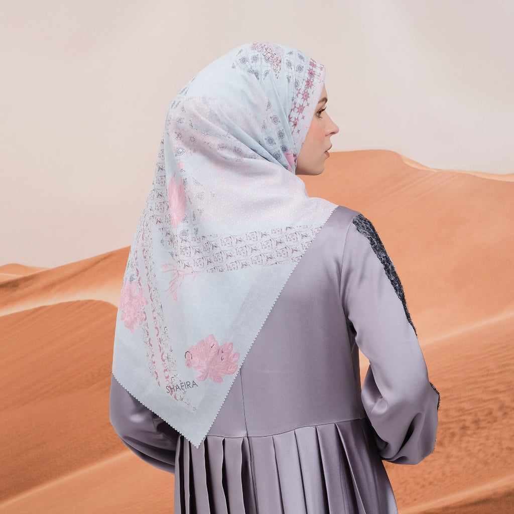 Shafira Dilara Printed Scarf | Hijab Kerudung Segi Empat Motif