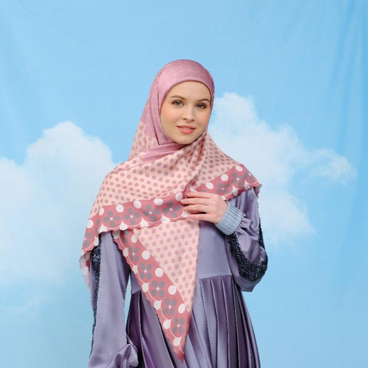 Gracelyn Printed Scarf | Hijab Kerudung Segi Empat Motif