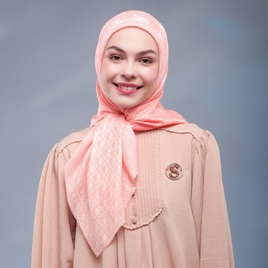 Noreen Printed Scarf | Hijab Kerudung Segi Empat Motif