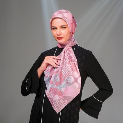 Shafira Nessie Printed Scarf | Hijab Kerudung Segi Empat Motif | Pre Order