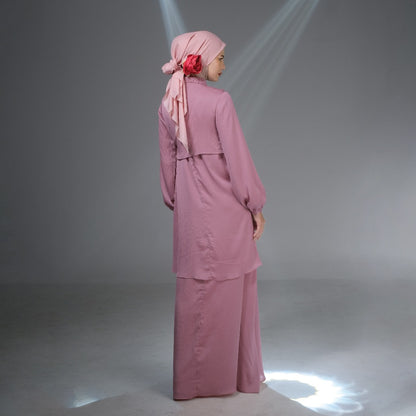 Shafira Cordelia Dress Pink | Gamis Muslim Wanita