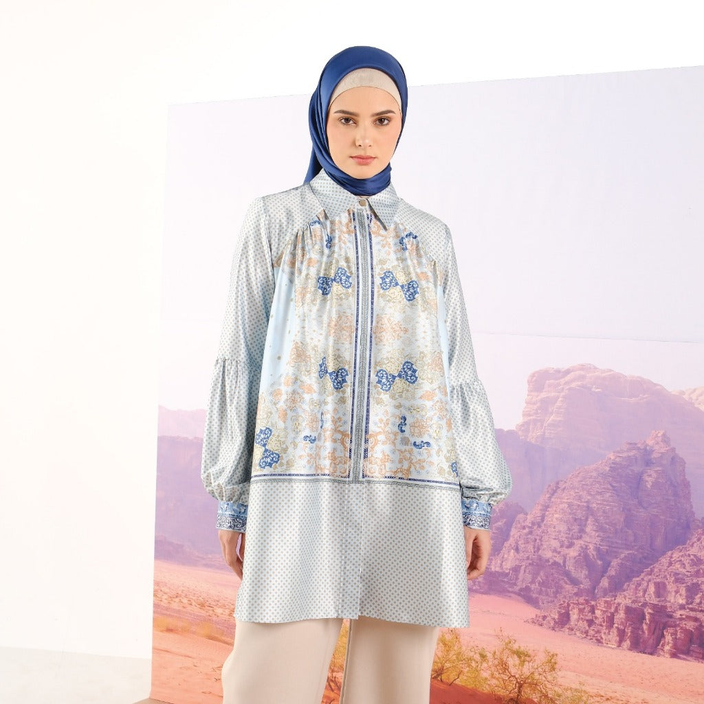 Shafira Paloma Printed Blouse | Tunik Motif Atasan Wanita