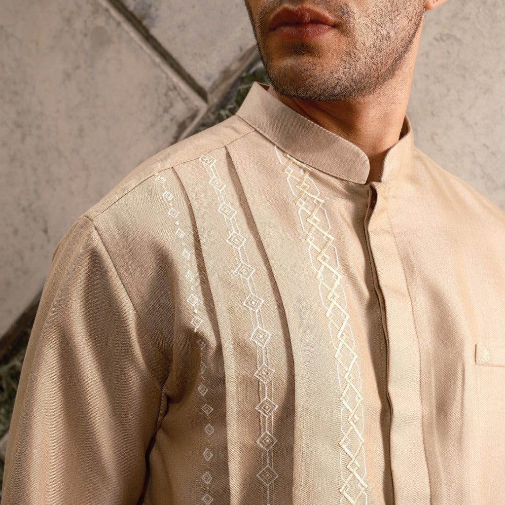 Shafira - Sada Menswear - Cream | Koko Tangan Panjang Pria