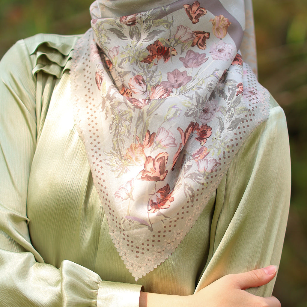 Shafira Margot Scarf Printed | Hijab Kerudung Segi Empat Motif