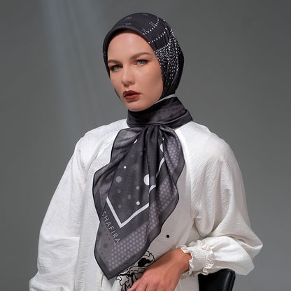 Shafira Paola Printed Scarf | Hijab Kerudung Segi Empat Motif