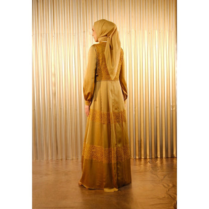 Shafira Fernanda Dress Mustard | Gamis Muslim Wanita