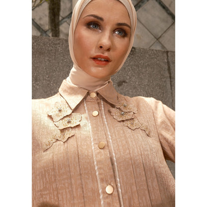 Micala Blouse Brown | Tunik Atasan Wanita