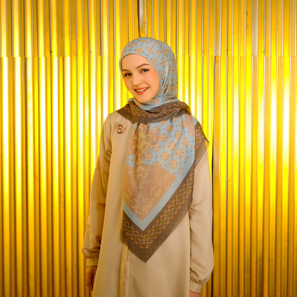 Shafira Lenara Scarf Printed | Hijab Kerudung Segi Empat Motif