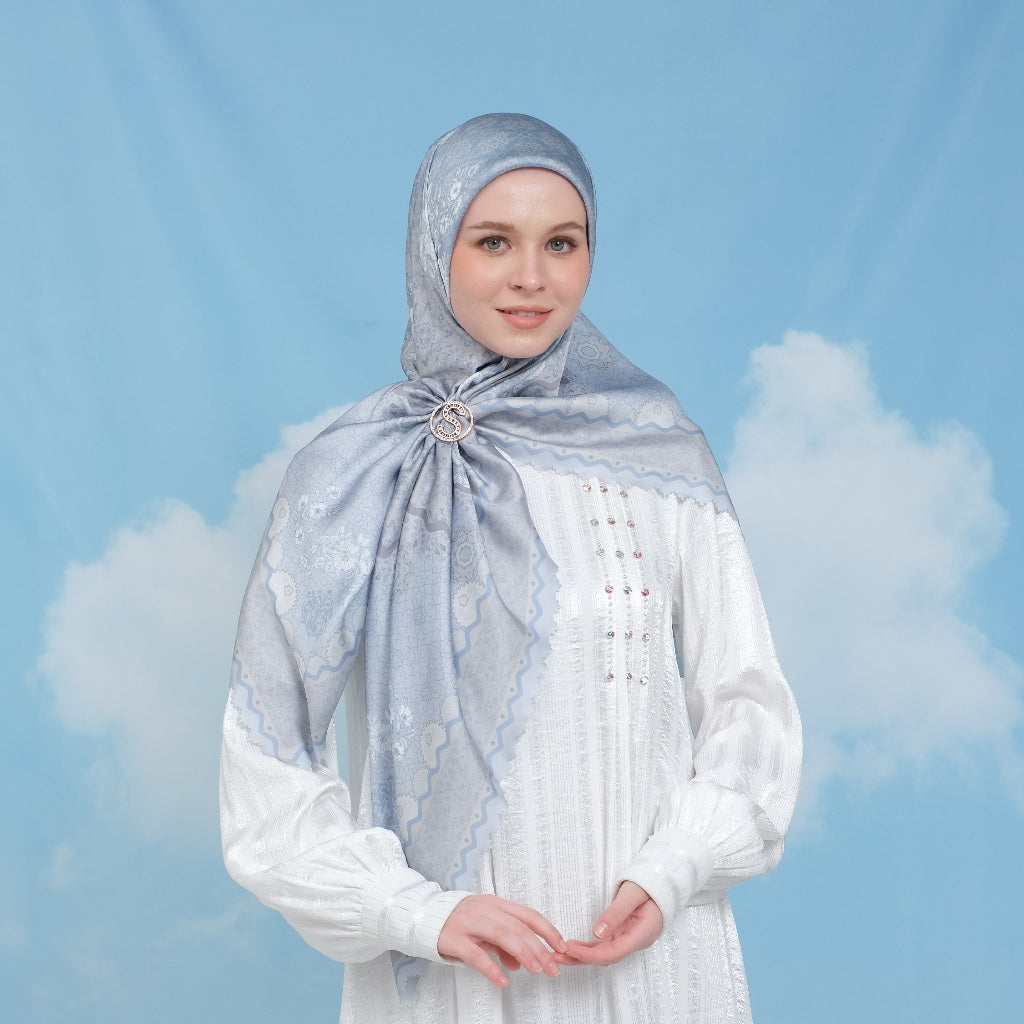 Arabella Printed Scarf | Hijab Kerudung Segi Empat Motif