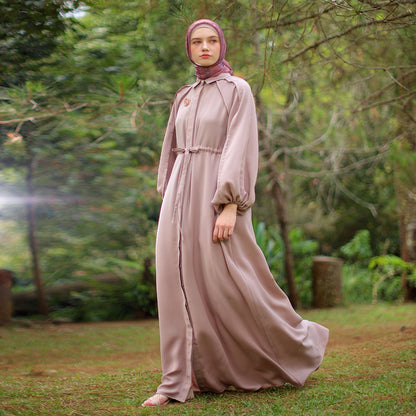 Shafira Faye Dress Brown | Gamis Panjang Wanita