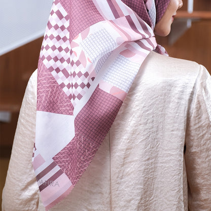 Shafira Maeve Printed Scarf Ultra Voal | Hijab Segi Empat | Kerudung Motif