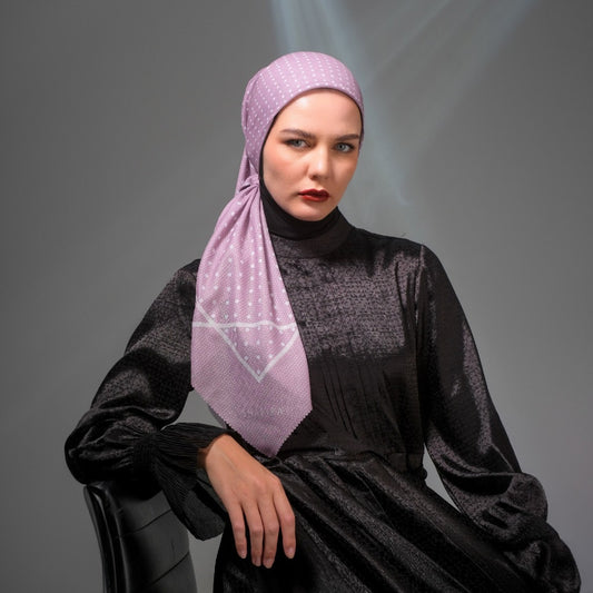 Shafira Corvina Printed Scarf | Hijab Kerudung Segi Empat Motif