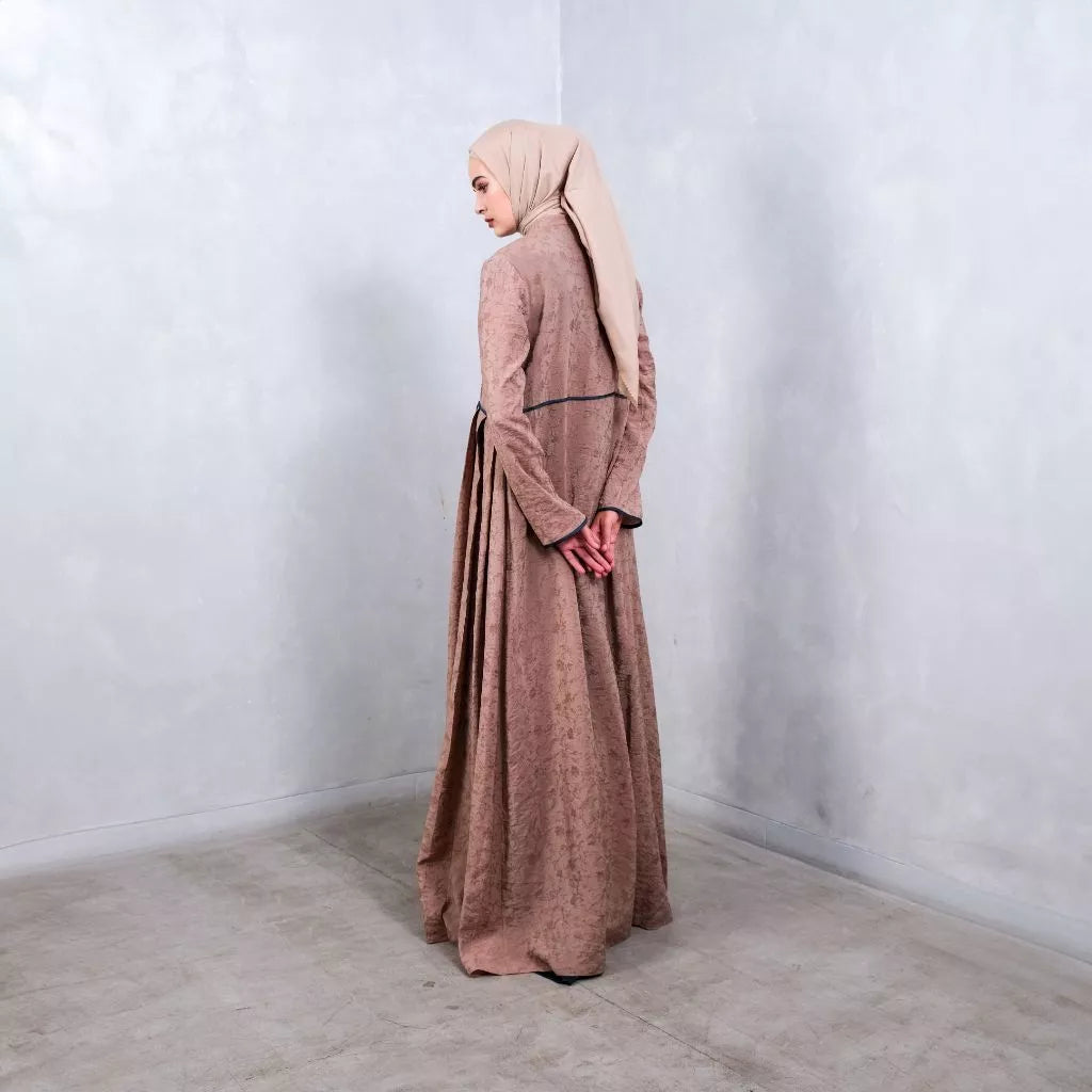 Eleanor Dress Khaki | Gamis Muslim Wanita