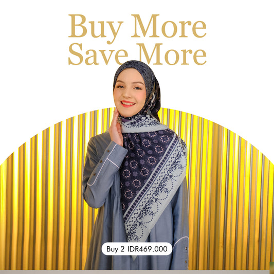 Merchi Printed Scarf | Hijab Segi Empat Motif