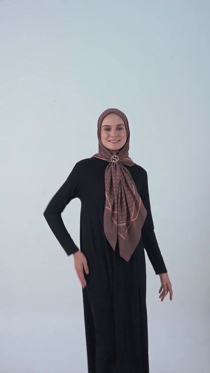 Shafira Corvina Printed Scarf | Hijab Kerudung Segi Empat Motif