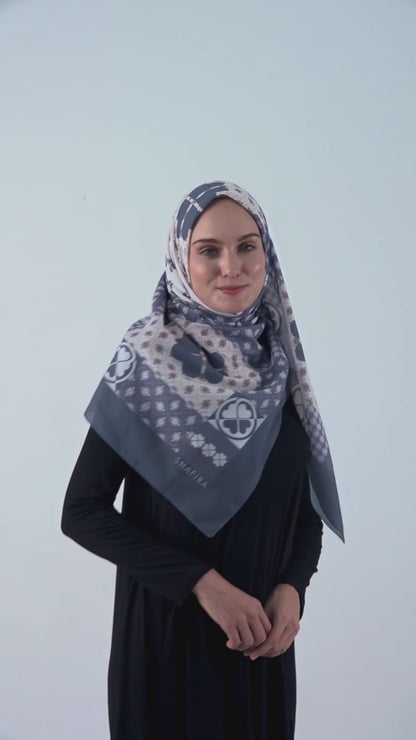 Shafira Bethany Printed Scarf | Hijab Segi Empat Motif