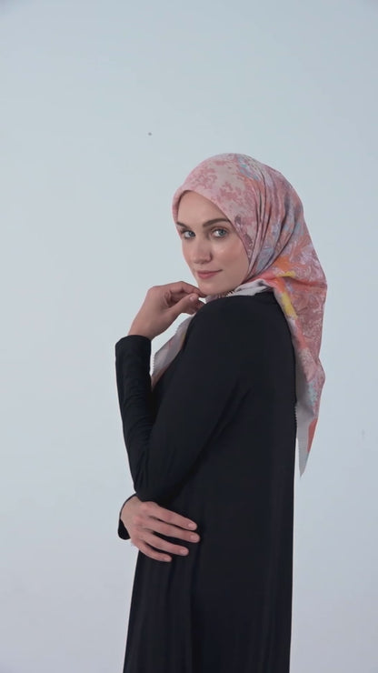 Shafira - Argan Tree Printed Scarf | Hijab Segi Empat Motif