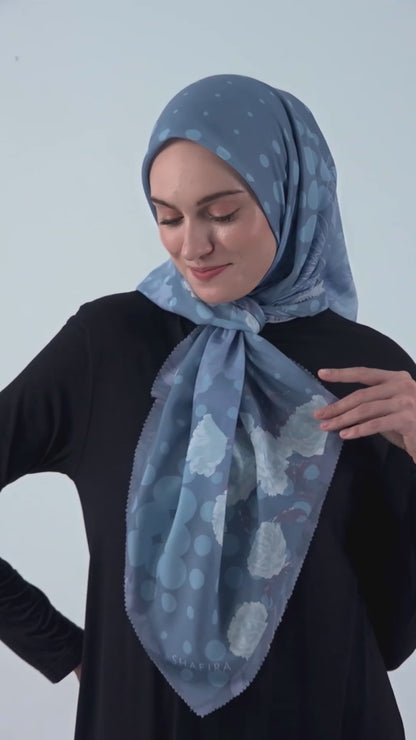 Shafira Laura Printed Scarf | Hijab Kerudung Segi Empat Motif