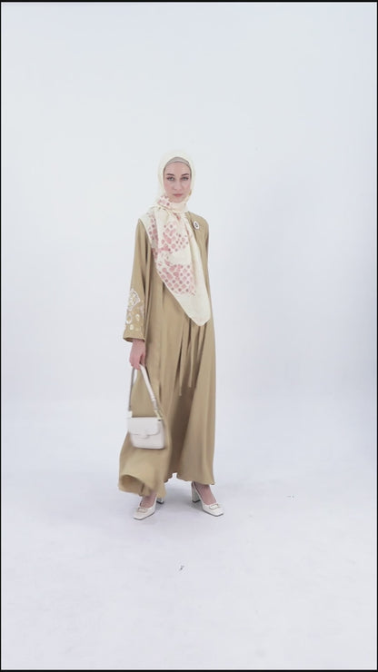 Shafira - Bashira Dress - Khaki | Gamis Muslim Panjang